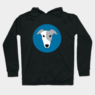 Blue and white greyhound Hoodie